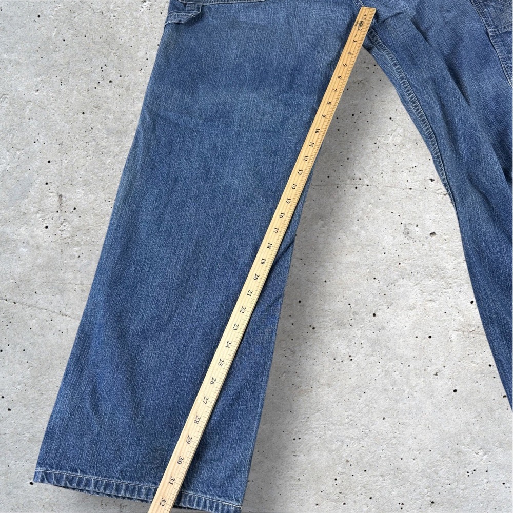 Vintage Polo Ralph Lauren Denim Fatigue Pants Blue Jeans 36x32 Dungarees 90s - Picture 7 of 7